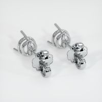 14K White Gold Studs Earring Setting Image