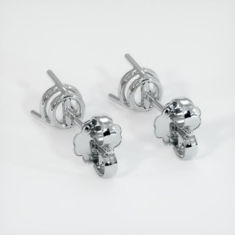 14K White Gold Studs Earring Setting