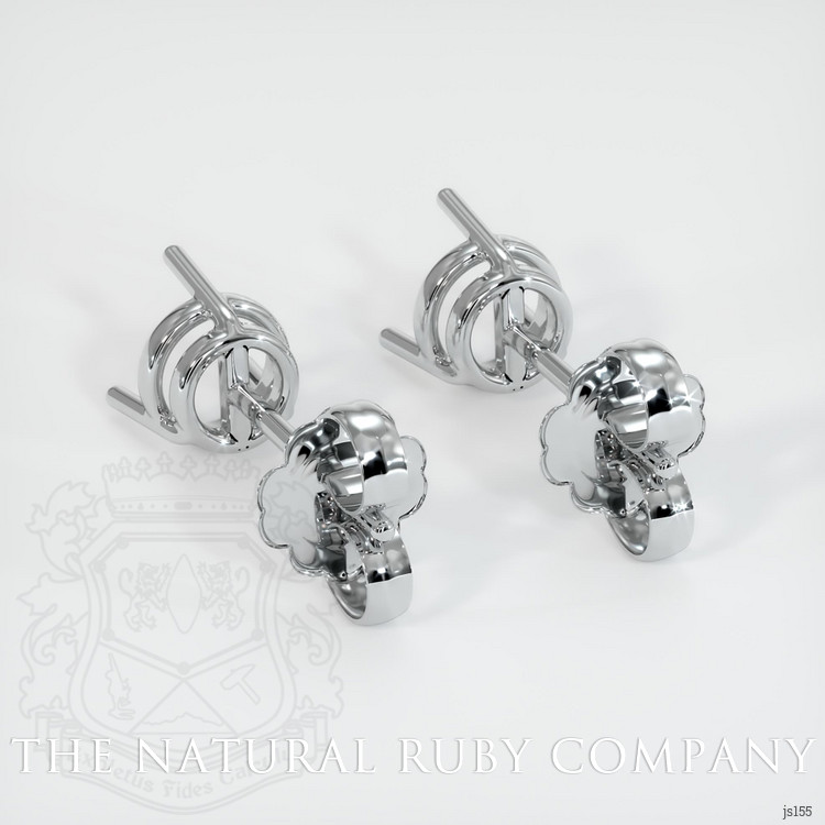 14K White Gold Studs Earring Setting