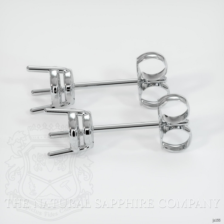 18K White Gold Studs Earring Setting