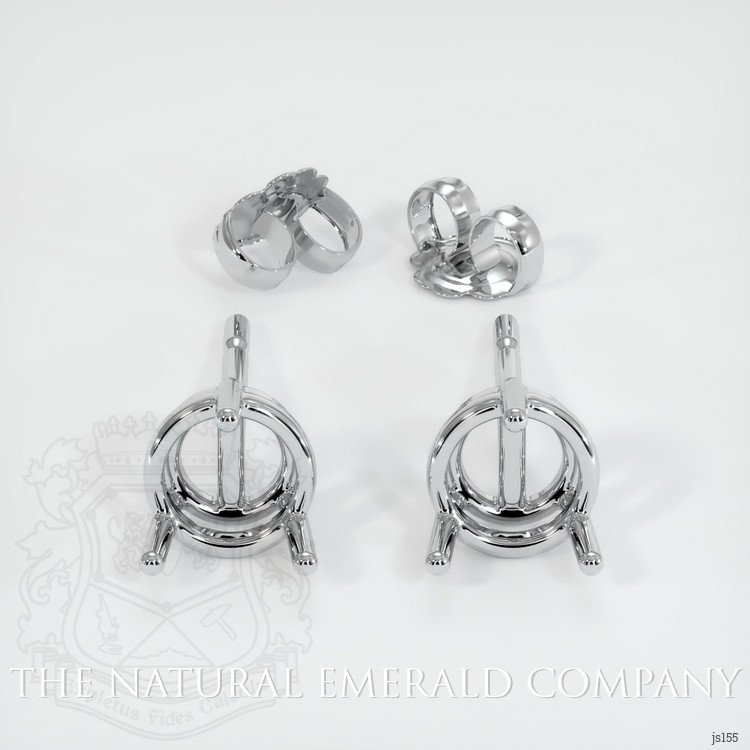 18K White Gold Studs Earring Setting
