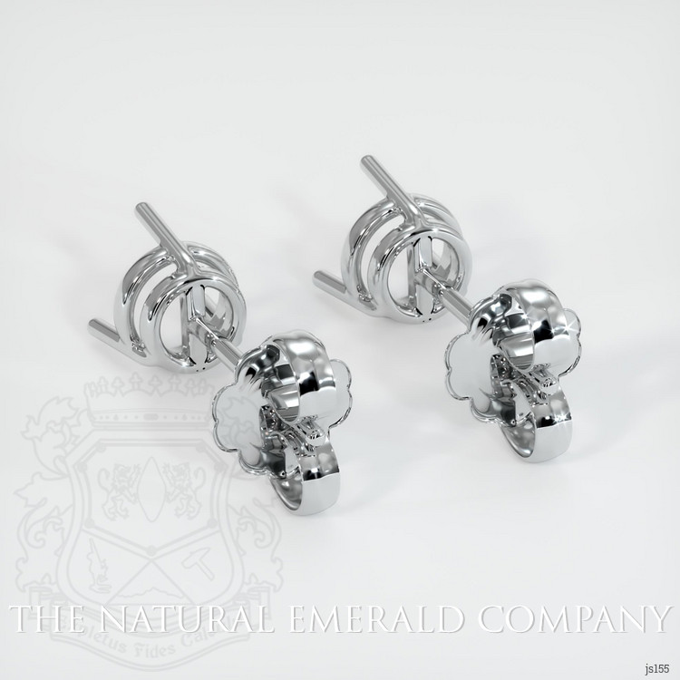 18K White Gold Studs Earring Setting