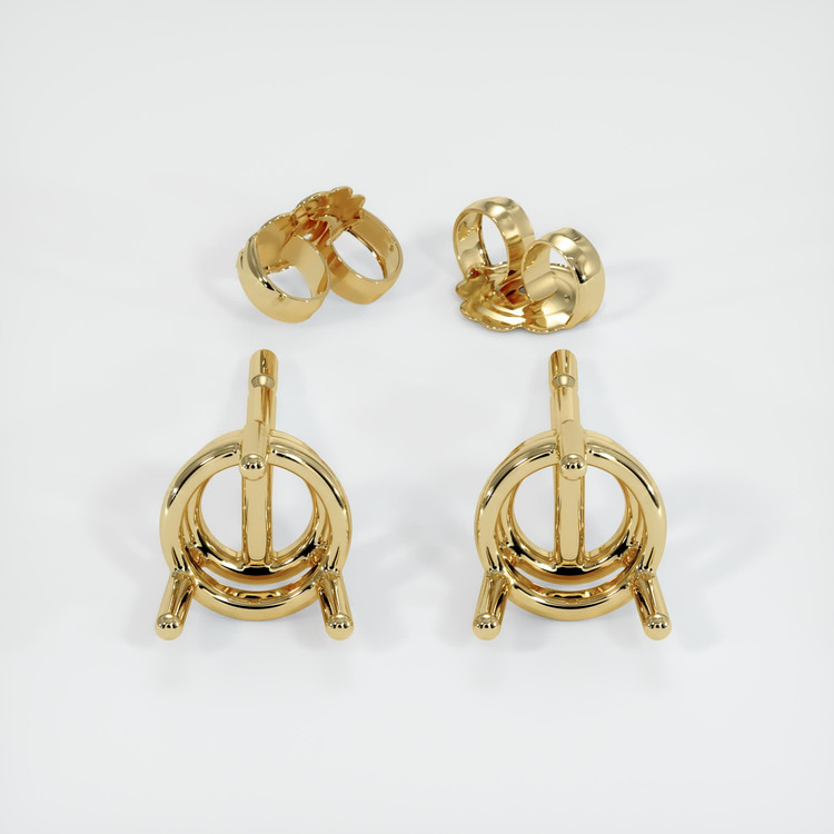 14K Yellow Gold Studs Earring Setting