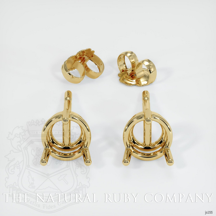 14K Yellow Gold Studs Earring Setting