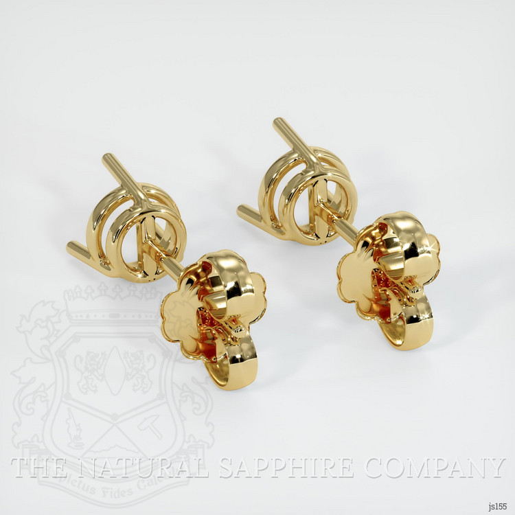 14K Yellow Gold Studs Earring Setting