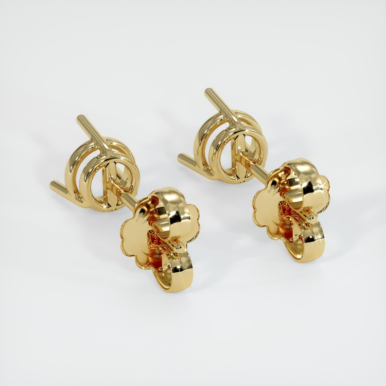 14K Yellow Gold Studs Earring Setting