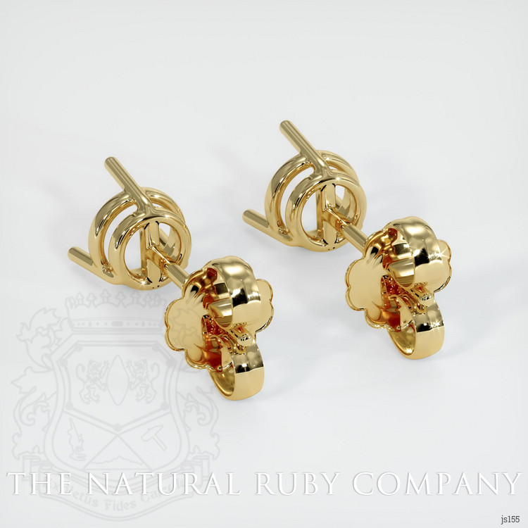 14K Yellow Gold Studs Earring Setting
