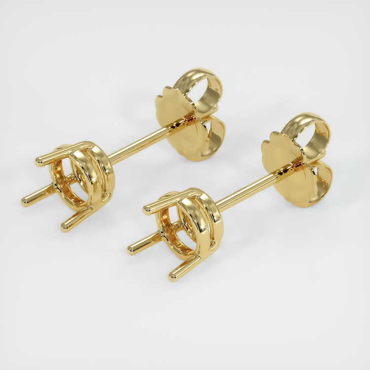 18K Yellow Gold Studs Earring Setting