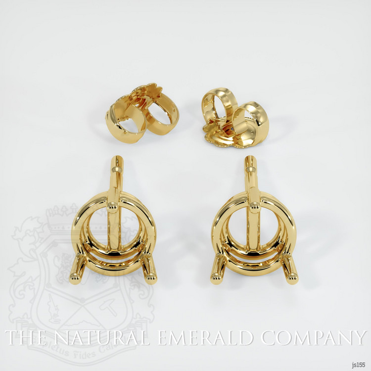 18K Yellow Gold Studs Earring Setting