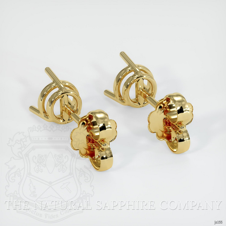 18K Yellow Gold Studs Earring Setting