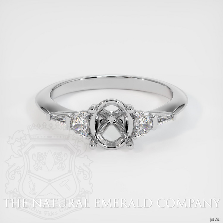Platinum 950 Accent Stones Ring Setting