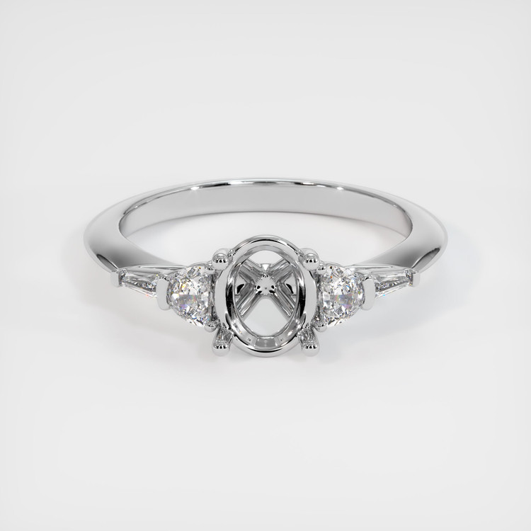 Platinum 950 Accent Stones Ring Setting