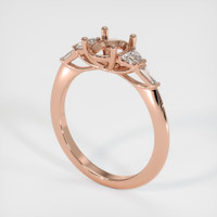 14K Rose Gold Accent Stones Ring Setting Video