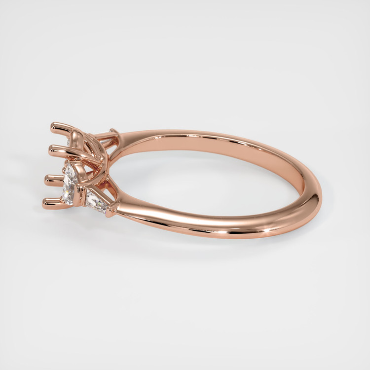 14K Rose Gold Accent Stones Ring Setting