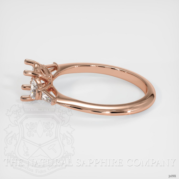 14K Rose Gold Accent Stones Ring Setting