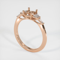 18K Rose Gold Accent Stones Ring Setting Video