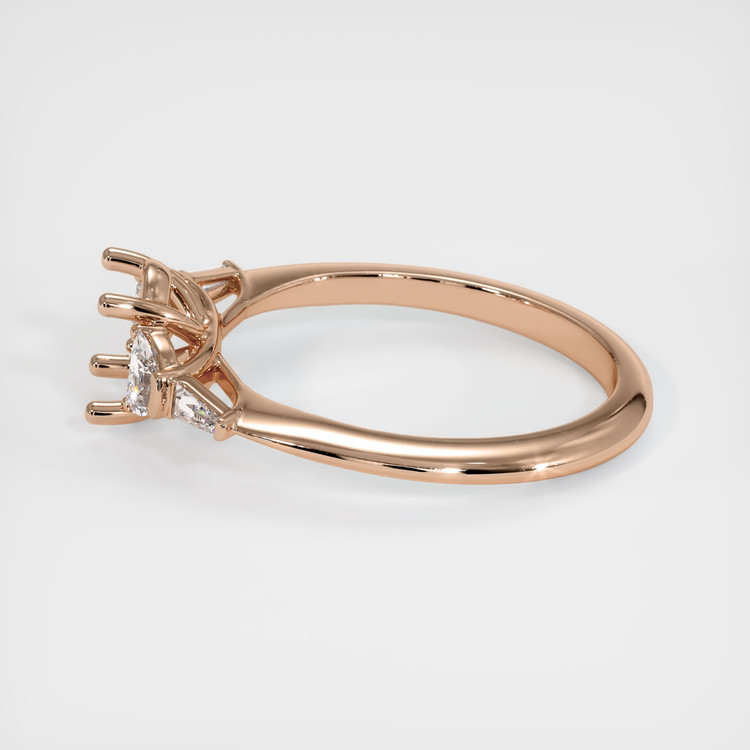 18K Rose Gold Accent Stones Ring Setting