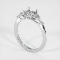 14K White Gold Accent Stones Ring Setting Video