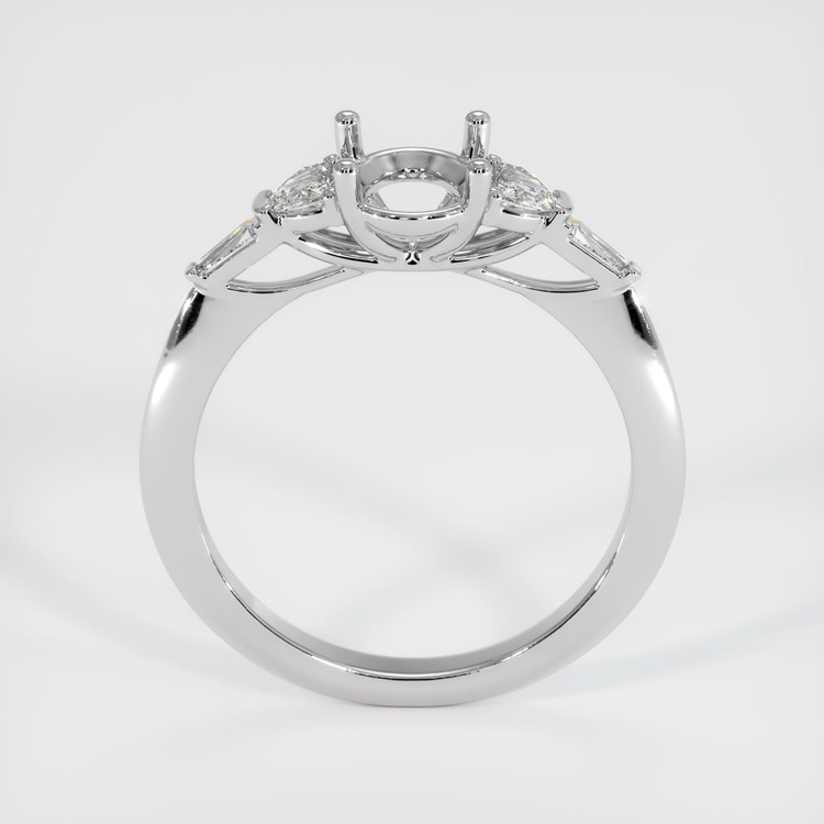 18K White Gold Accent Stones Ring Setting