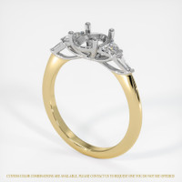 14K White & Yellow Accent Stones Ring Setting Video