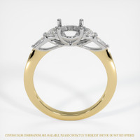 14K White & Yellow Accent Stones Ring Setting Image