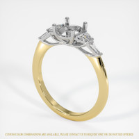 18K White & Yellow Accent Stones Ring Setting Video