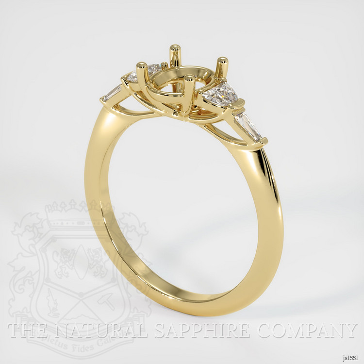 10K Yellow Gold Accent Stones Ring Setting