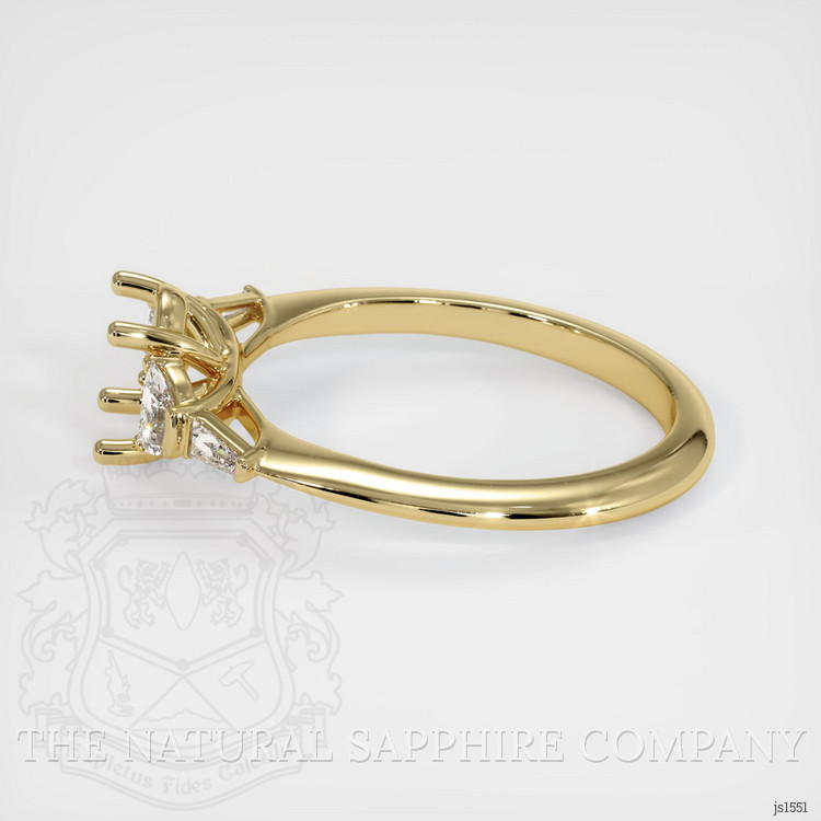 10K Yellow Gold Accent Stones Ring Setting