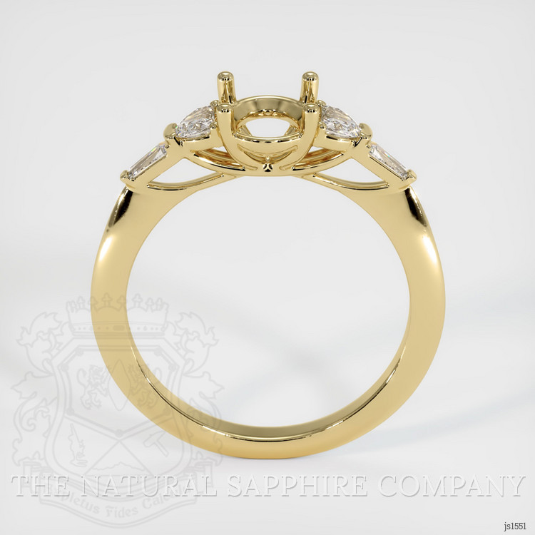 10K Yellow Gold Accent Stones Ring Setting