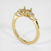 14K Yellow Gold Accent Stones Ring Setting Video