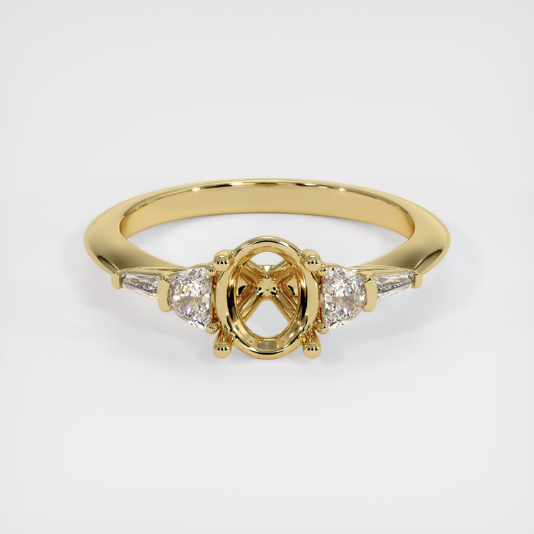 14K Yellow Gold Accent Stones Ring Setting