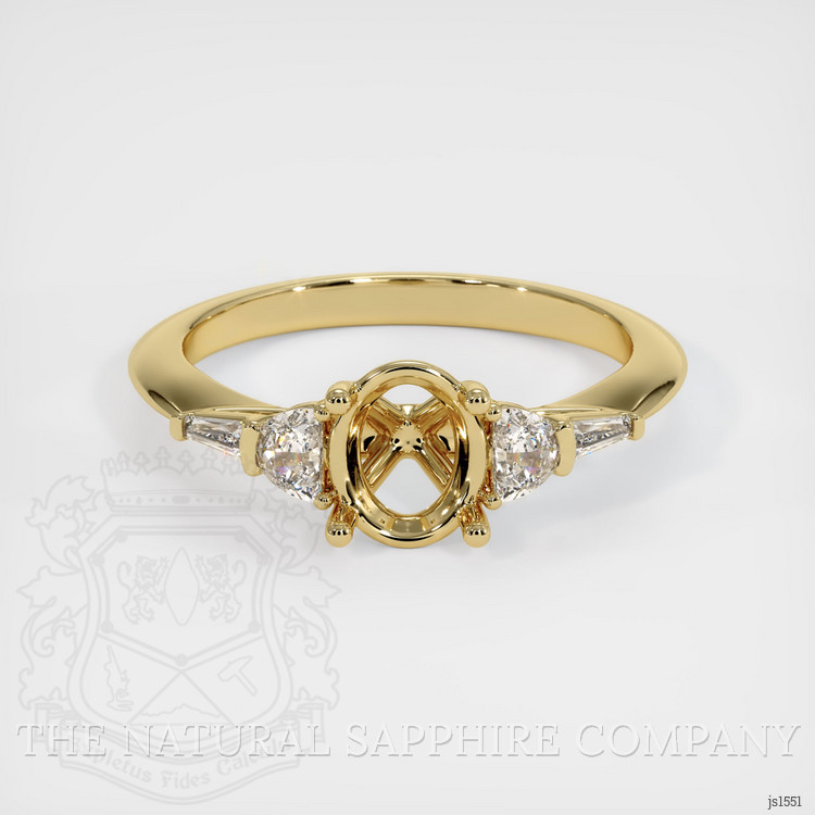14K Yellow Gold Accent Stones Ring Setting