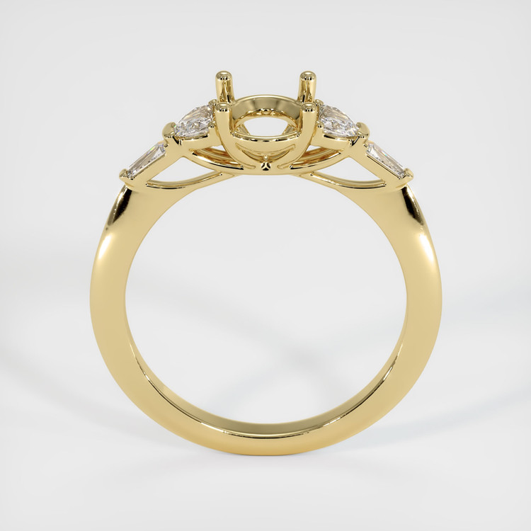 14K Yellow Gold Accent Stones Ring Setting