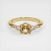 18K Yellow Gold Accent Stones Ring Setting Image