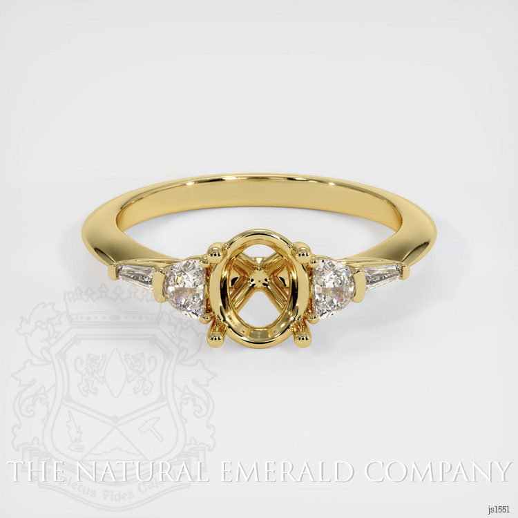 18K Yellow Gold Accent Stones Ring Setting