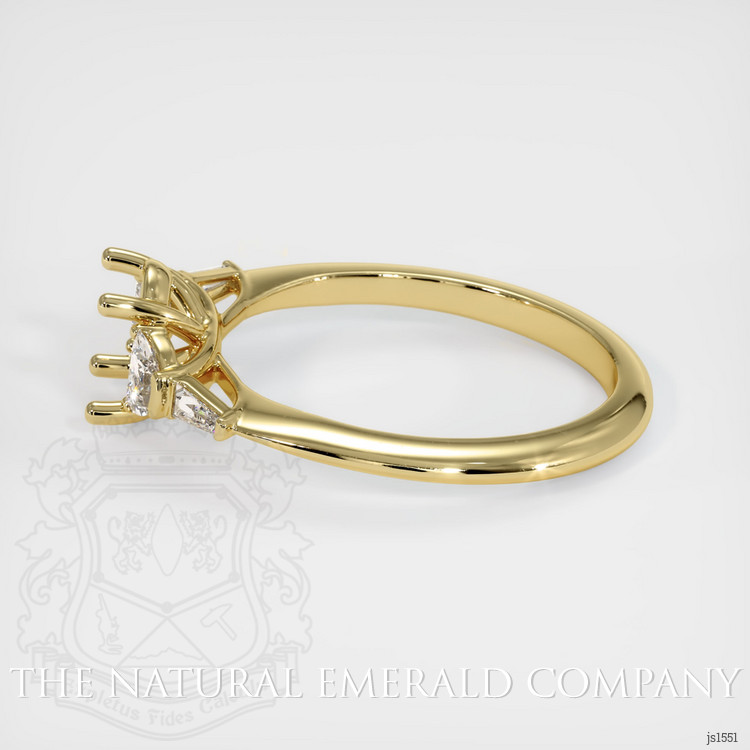 18K Yellow Gold Accent Stones Ring Setting