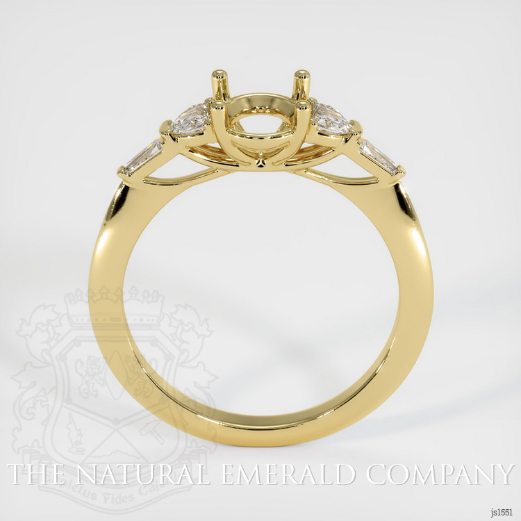 18K Yellow Gold Accent Stones Ring Setting