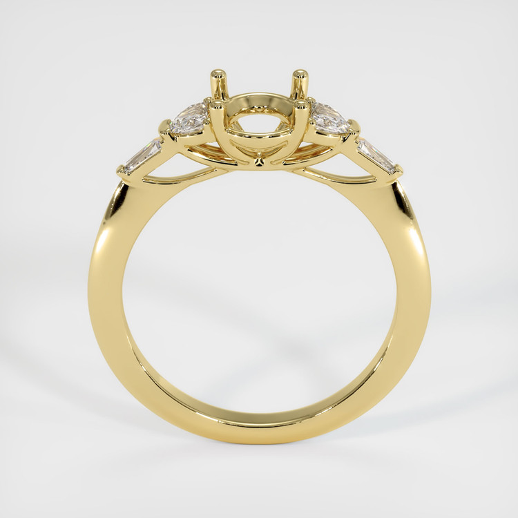 18K Yellow Gold Accent Stones Ring Setting