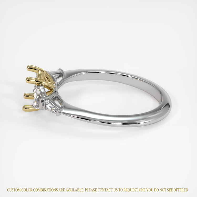 14K Yellow & White Accent Stones Ring Setting