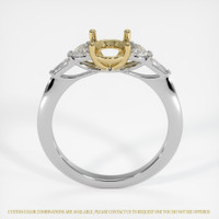 14K Yellow & White Accent Stones Ring Setting Image