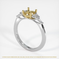 18K Yellow & White Accent Stones Ring Setting Video