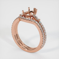 14K Rose Gold Three Stone Ring Setting Video