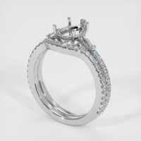 14K White Gold Three Stone Ring Setting Video