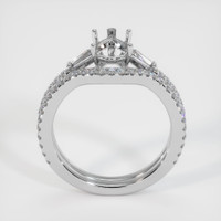 14K White Gold Three Stone Ring Setting Image