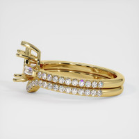 18K Yellow Gold Three Stone Ring Setting Image