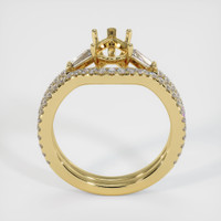 18K Yellow Gold Three Stone Ring Setting Image