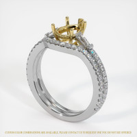 18K Yellow & White Three Stone Ring Setting Video