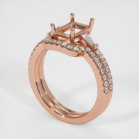 14K Rose Gold Three Stone Ring Setting Video