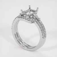 10K White Gold Three Stone Ring Setting Video