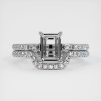 10K White Gold Three Stone Ring Setting Image